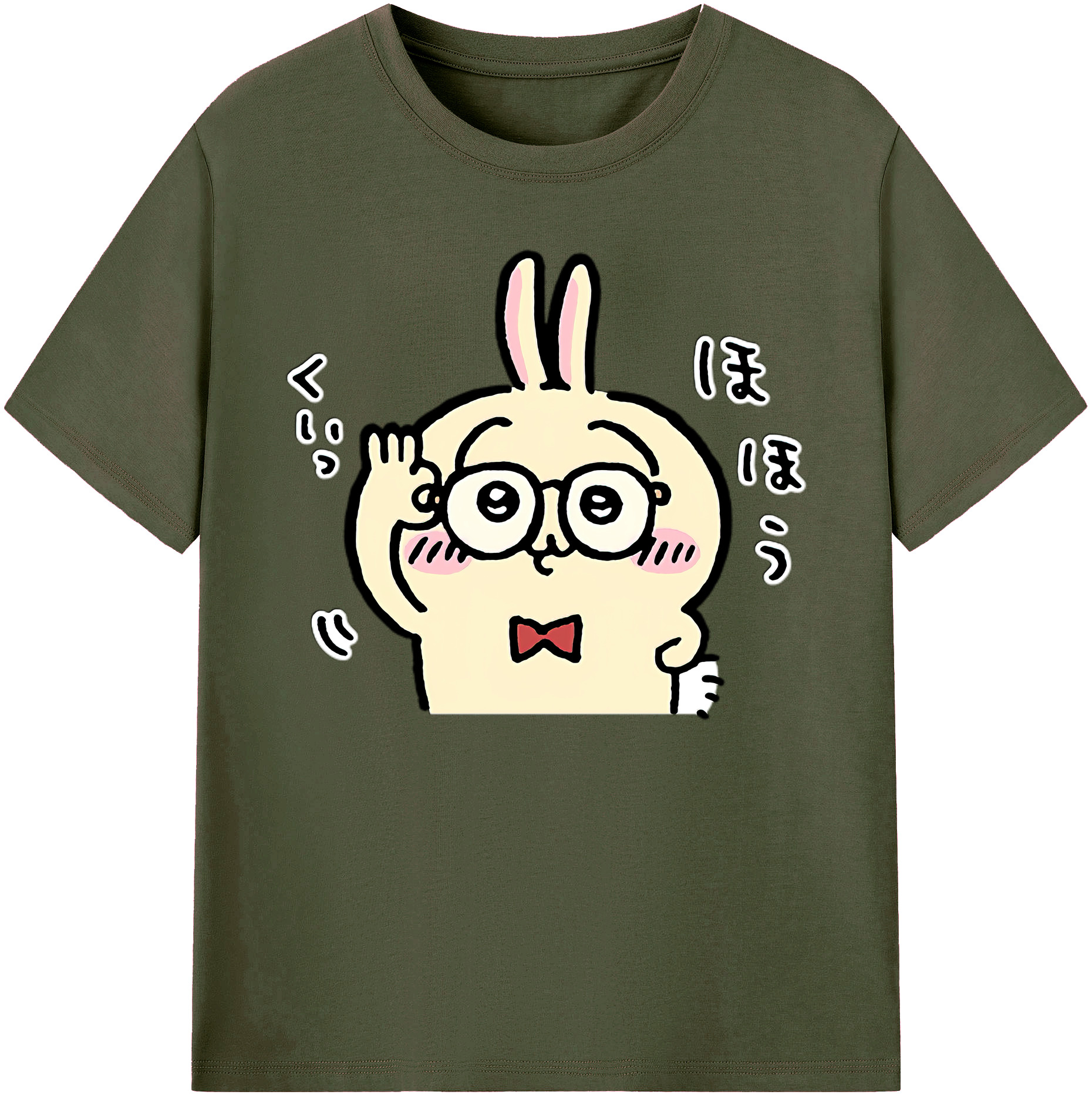 （画像用） ちいかわ うさぎ Chii-kawa usagi 綿100％ メンズ半袖Tシャツ｜肌触りやわらか＆通気性